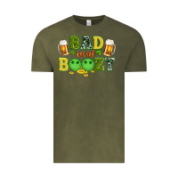 Vintage Olive bad and boozy wıth beer and coins Vintage Tee - Artiststas