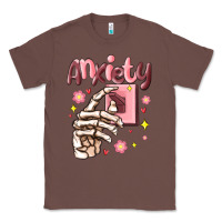 Anxiety Skeleton Hand Classic Tee | Teevron