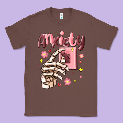 Classic Tee anxiety skeleton hand