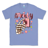 Colony Blue anxiety skeleton hand Classic Tee - MaliasSmallBusiness