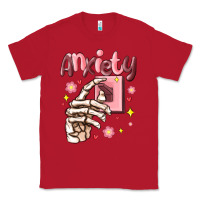 Red anxiety skeleton hand Classic Tee - MaliasSmallBusiness