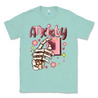 Seafoam anxiety skeleton hand Classic Tee - MaliasSmallBusiness