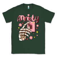 Sports Green anxiety skeleton hand Classic Tee - MaliasSmallBusiness