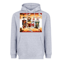 Heather Grey harry coffee cups Heavyweight Hoodie - Zillion Design Studio