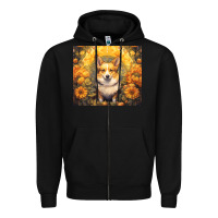 Black pembroke welsh corgi Zipper Hoodie - Unal Design