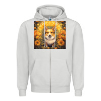 Dove Grey pembroke welsh corgi Zipper Hoodie - Unal Design