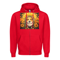 Red pembroke welsh corgi Zipper Hoodie - Unal Design