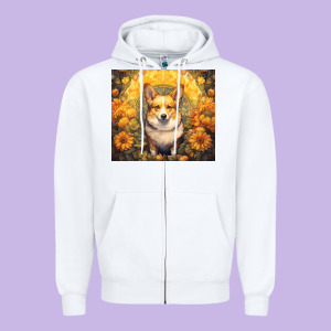 Pembroke Welsh Corgi Zipper Hoodie Designed By Unal Design