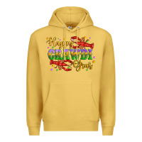 Antique Gold happy crawdi gras with crawfish Premium Hoodie - Artiststas