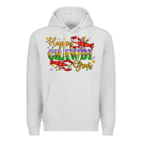 Dove Grey happy crawdi gras with crawfish Premium Hoodie - Artiststas