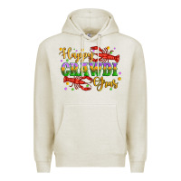 Oatmeal Heather happy crawdi gras with crawfish Premium Hoodie - Artiststas