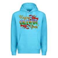 Ocean Blue happy crawdi gras with crawfish Premium Hoodie - Artiststas