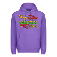Purple happy crawdi gras with crawfish Premium Hoodie - Artiststas