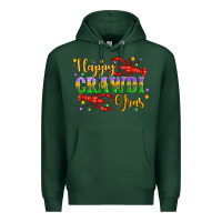 Sports Green happy crawdi gras with crawfish Premium Hoodie - Artiststas