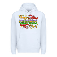White happy crawdi gras with crawfish Premium Hoodie - Artiststas