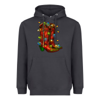 Smoke christmas western boots with lights Heavyweight Hoodie - RanaPortraitStore
