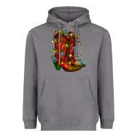 Storm christmas western boots with lights Heavyweight Hoodie - RanaPortraitStore