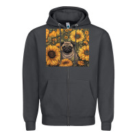 Smoke pug Zipper Hoodie - Unal Design