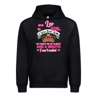 Black As A Leo Girl I Was Born With My Heart On My Sleeve And A Mouth Urban Hoodie - Jasminsmagicworld