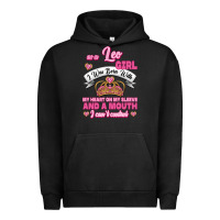 Pigment Black As A Leo Girl I Was Born With My Heart On My Sleeve And A Mouth Urban Hoodie - Jasminsmagicworld
