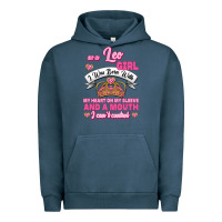 Pigment Midnight Navy As A Leo Girl I Was Born With My Heart On My Sleeve And A Mouth Urban Hoodie - Jasminsmagicworld