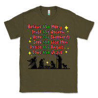 Army Green jesus and family belive like mary Classic Tee - MaliasSmallBusiness