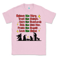 Bubblegum Pink jesus and family belive like mary Classic Tee - MaliasSmallBusiness