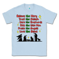 Dusty Blue jesus and family belive like mary Classic Tee - MaliasSmallBusiness