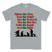 Heather Grey jesus and family belive like mary Classic Tee - MaliasSmallBusiness