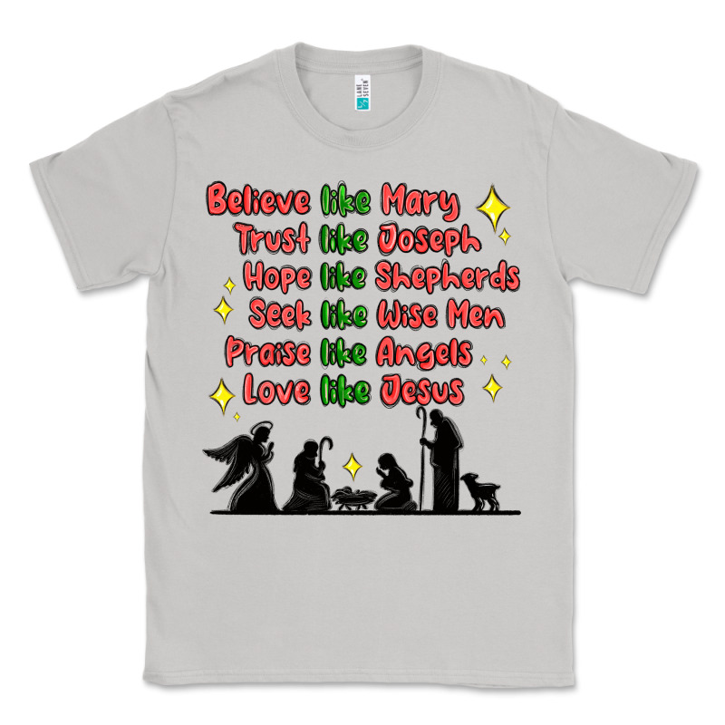 Jesus And Family Belive Like Mary Classic Tee by MaliasSmallBusiness | Teevron