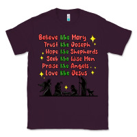 Plum jesus and family belive like mary Classic Tee - MaliasSmallBusiness