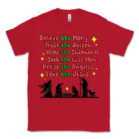 Red jesus and family belive like mary Classic Tee - MaliasSmallBusiness