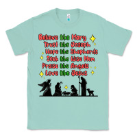 Seafoam jesus and family belive like mary Classic Tee - MaliasSmallBusiness