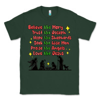 Sports Green jesus and family belive like mary Classic Tee - MaliasSmallBusiness