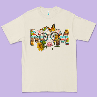 Western Baby Calf Mom With Sunflower Premium Tee Designed By Lillyallendesigns