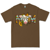 Cacao Western Baby Calf Mom With Sunflower Premium Tee - LillyAllenDesigns