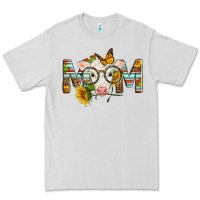 Dove Grey Western Baby Calf Mom With Sunflower Premium Tee - LillyAllenDesigns