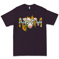 Plum Western Baby Calf Mom With Sunflower Premium Tee - LillyAllenDesigns