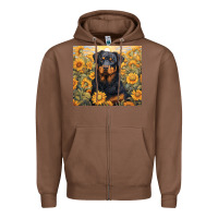 Chestnut rotweiler Zipper Hoodie - Unal Design