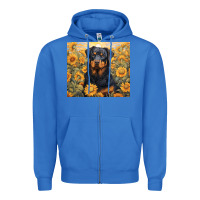 True Royal rotweiler Zipper Hoodie - Unal Design