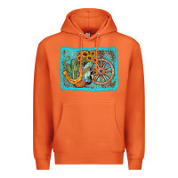Carrot western wooden wheel cowboy boots Premium Hoodie - AdoDesignShop