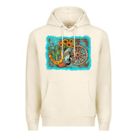 Tofu western wooden wheel cowboy boots Premium Hoodie - AdoDesignShop