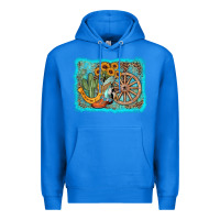 True Royal western wooden wheel cowboy boots Premium Hoodie - AdoDesignShop