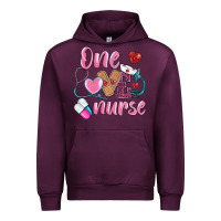 Mauve Wine one loved nurse Urban Hoodie - BarkalooDesign