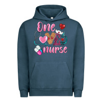 Pigment Midnight Navy one loved nurse Urban Hoodie - BarkalooDesign