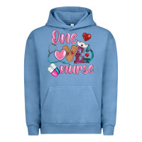 Pigment Pebble Blue one loved nurse Urban Hoodie - BarkalooDesign