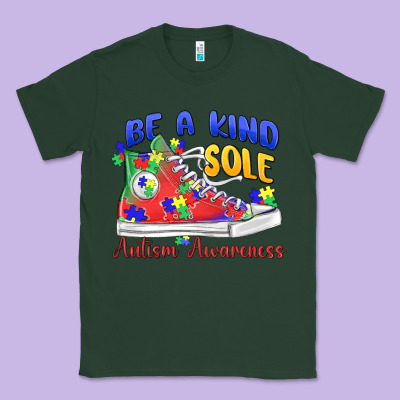 Classic Tee be a kind sole autism awareness