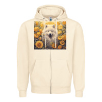 Sandshell samoyed Zipper Hoodie - Unal Design