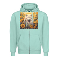 Seafoam samoyed Zipper Hoodie - Unal Design