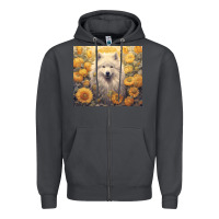Smoke samoyed Zipper Hoodie - Unal Design